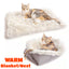 Self-Heating Pet Blanket Bed – Warm Fluffy Pad for Cats & Dogs