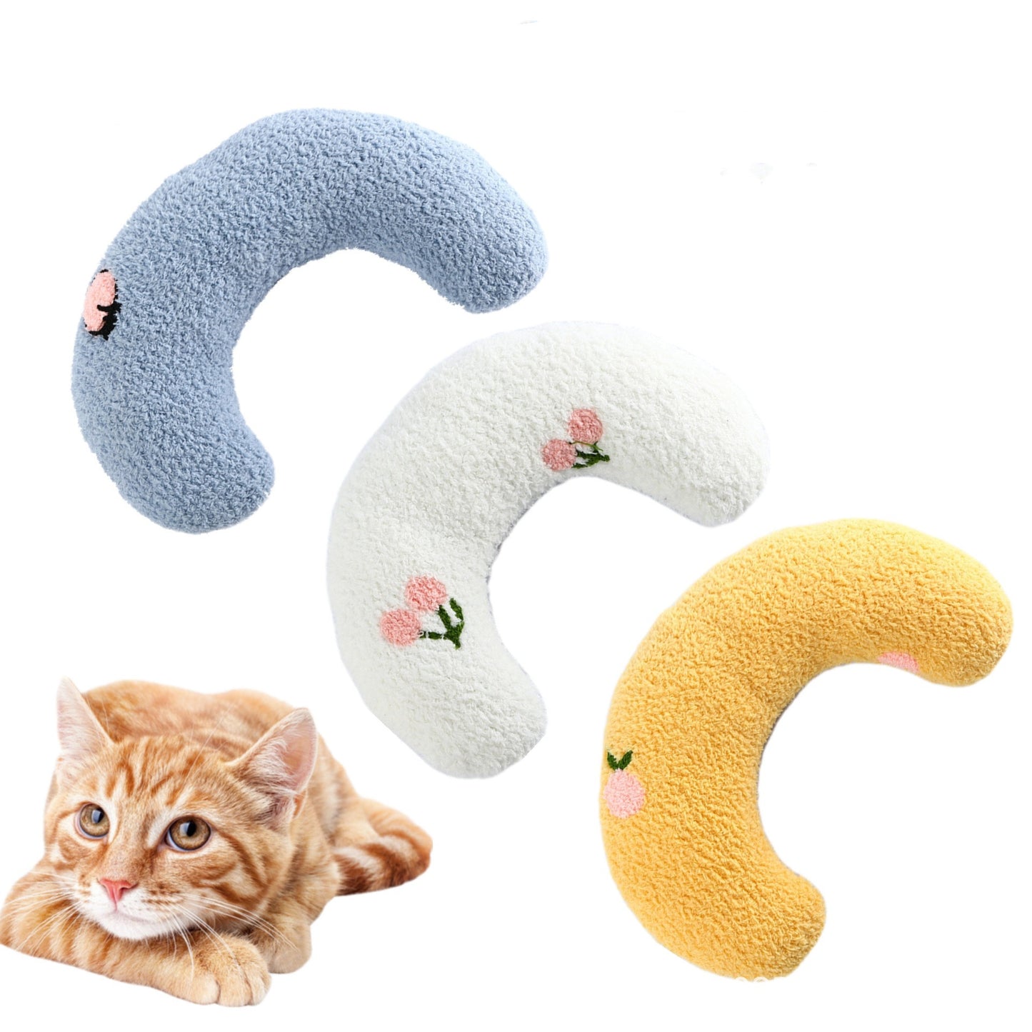 Soft U-Shaped Pet Pillow – Washable Neck & Headrest Cushion