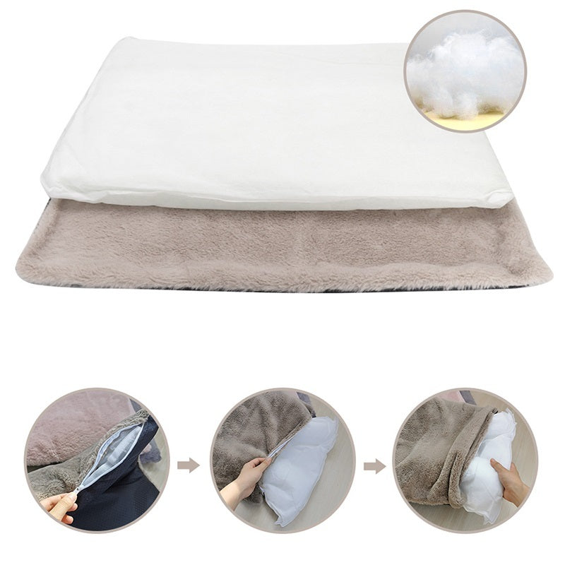 Removable Washable Dog Mat Cat Mat Anti Tearing Pet Blanket Mattress