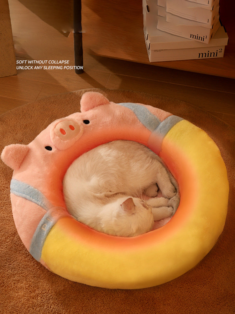 All-Season Cat Bed – Warm Winter Sleeping House & Mat for Kittens