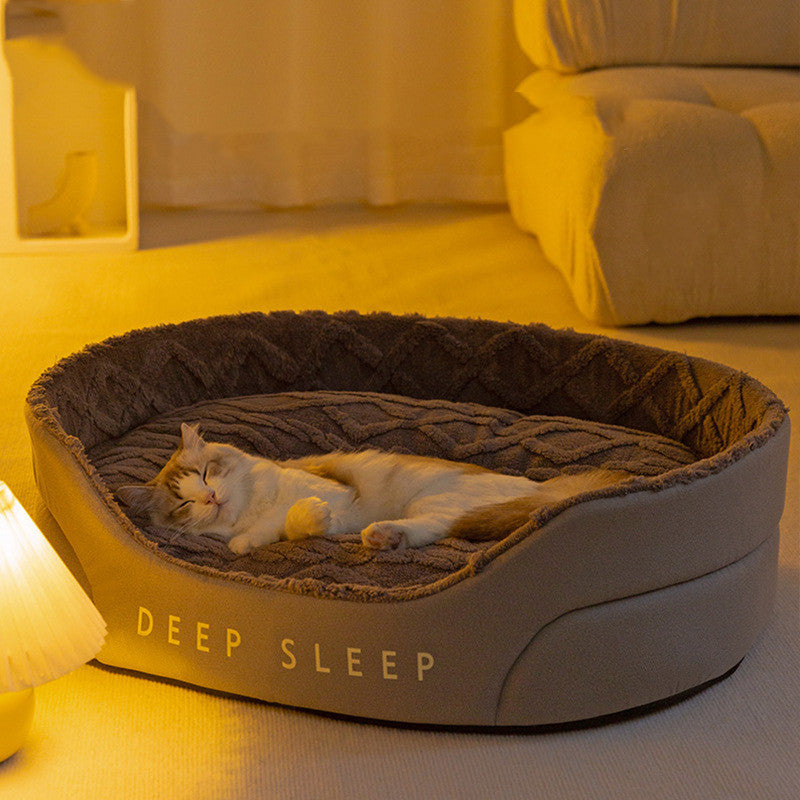 Warm Thick Sponge Cat Nest Small Removable and Washable Indoor Pet Bed