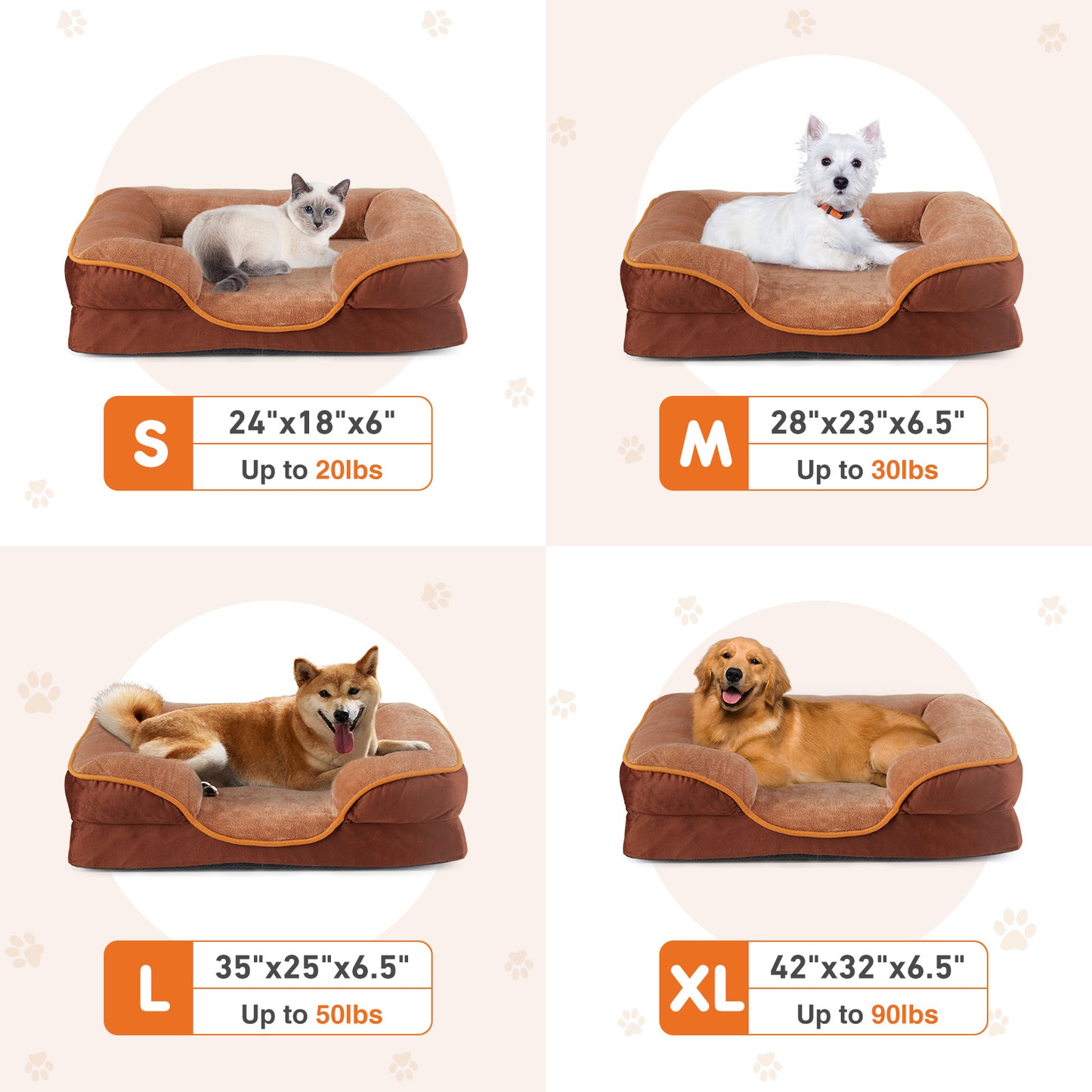 Orthopedic Memory Foam Pet Bed – Small Dogs & Cats