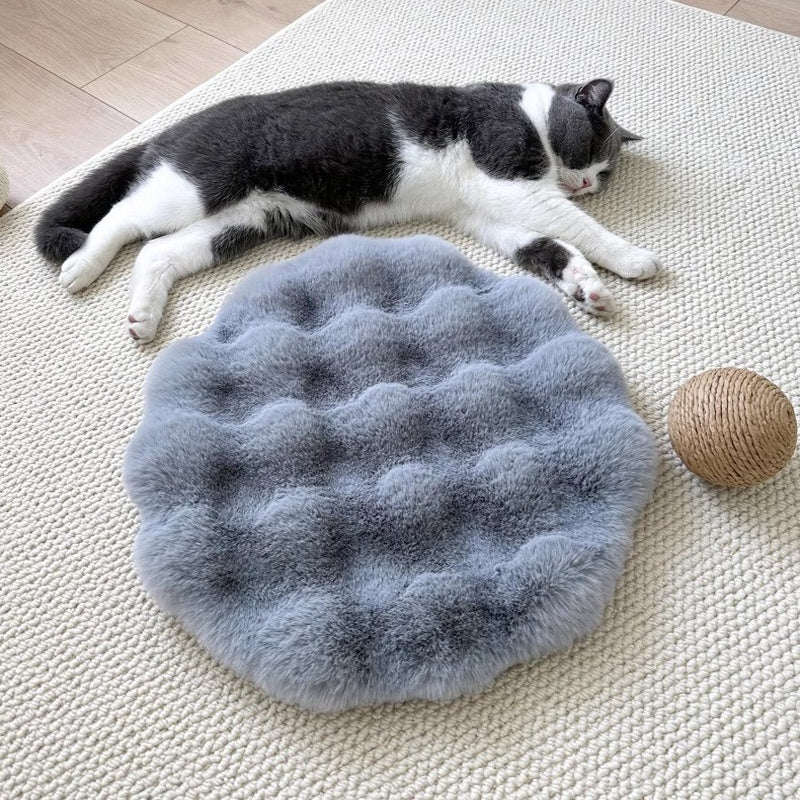 Plush Round Pet Bed – Warm Autumn & Winter Sleeping Pad