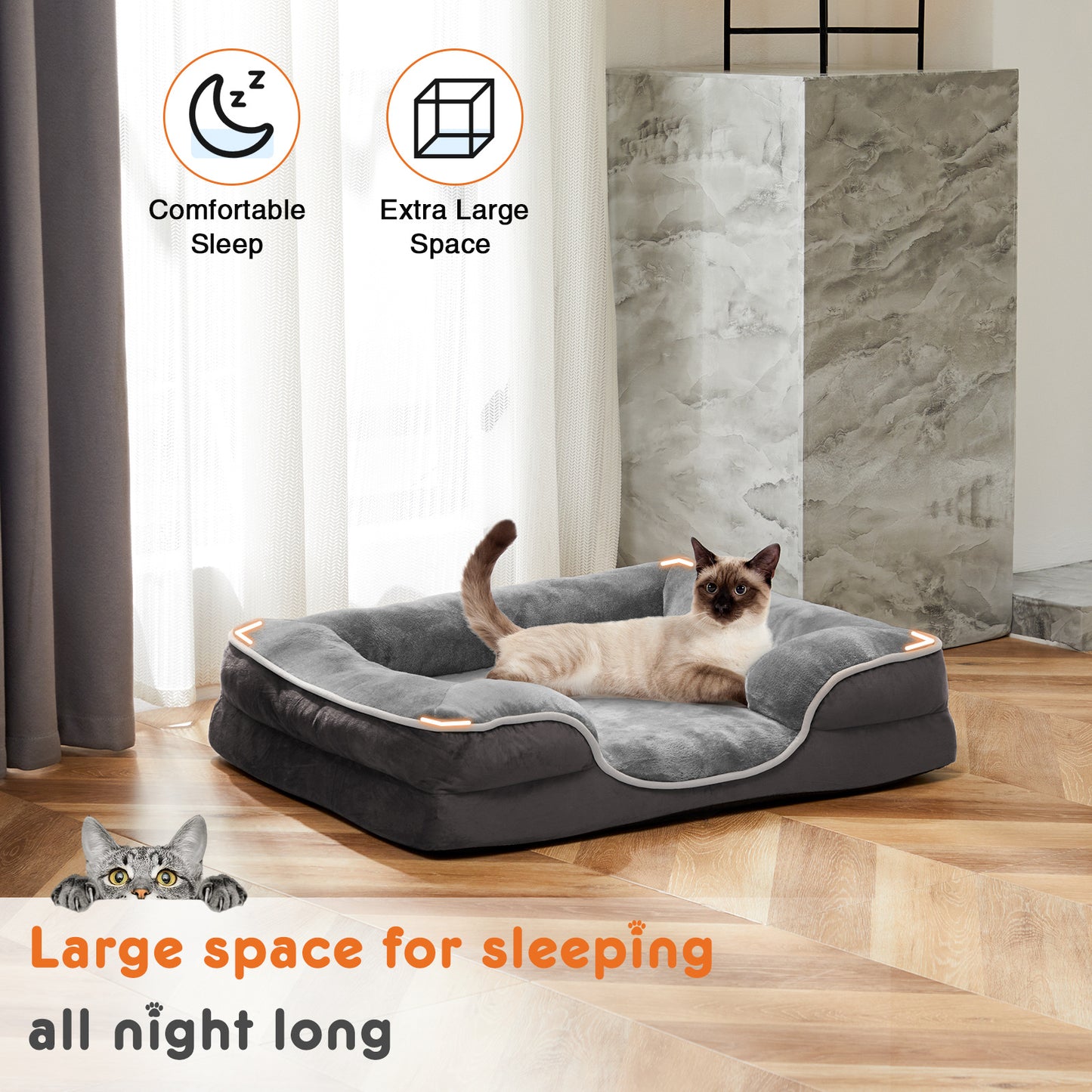 Orthopedic Memory Foam Pet Bed – Small Dogs & Cats