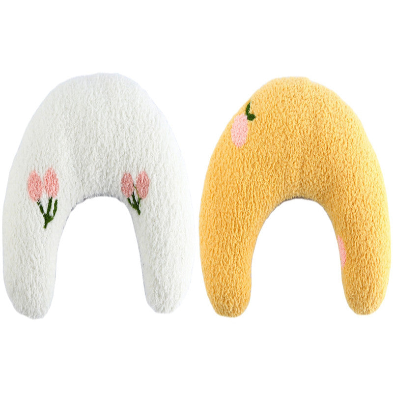 Soft U-Shaped Pet Pillow – Washable Neck & Headrest Cushion