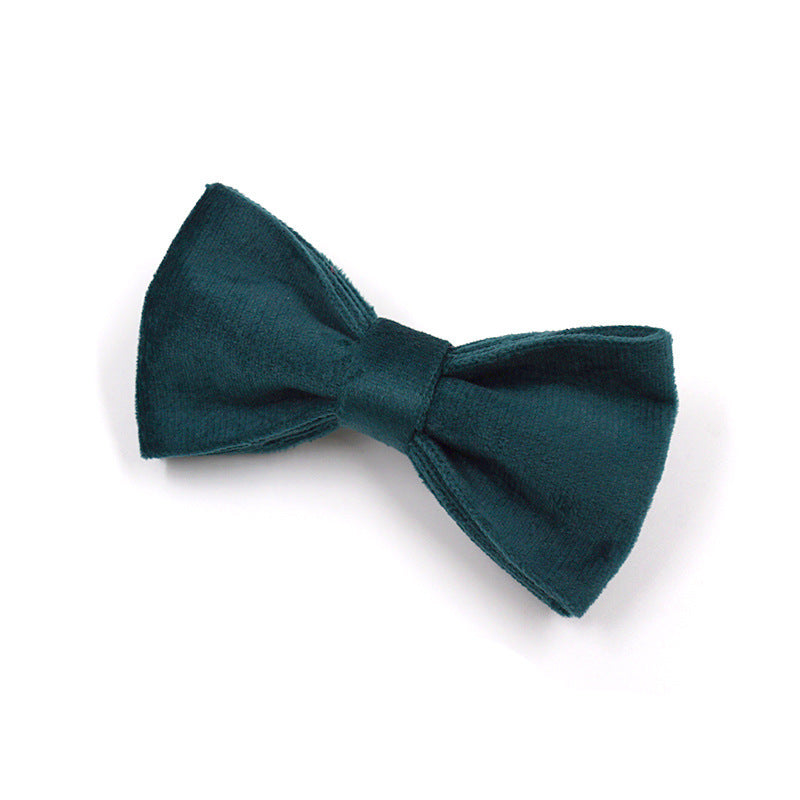 Sapphire Green Velvet Pet Collar & Leash – Gold Buckle Hardware