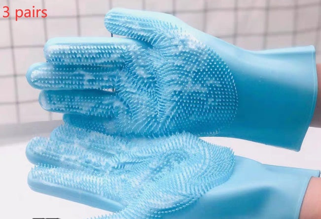 Silicone Pet Grooming Glove – Dog & Cat Bath Brush and Hair Remover