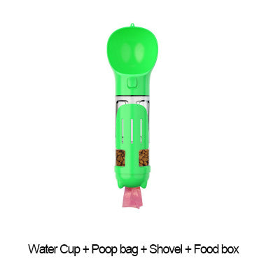 3-in-1 Portable Dog Water Bottle – Feeder & Waste Bag Holder