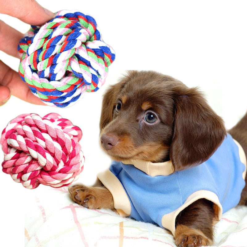 Cotton Rope Ball Dog Toy – Durable Chew & Tug Toy