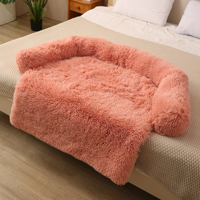 Plush Winter Dog Sofa Cushion