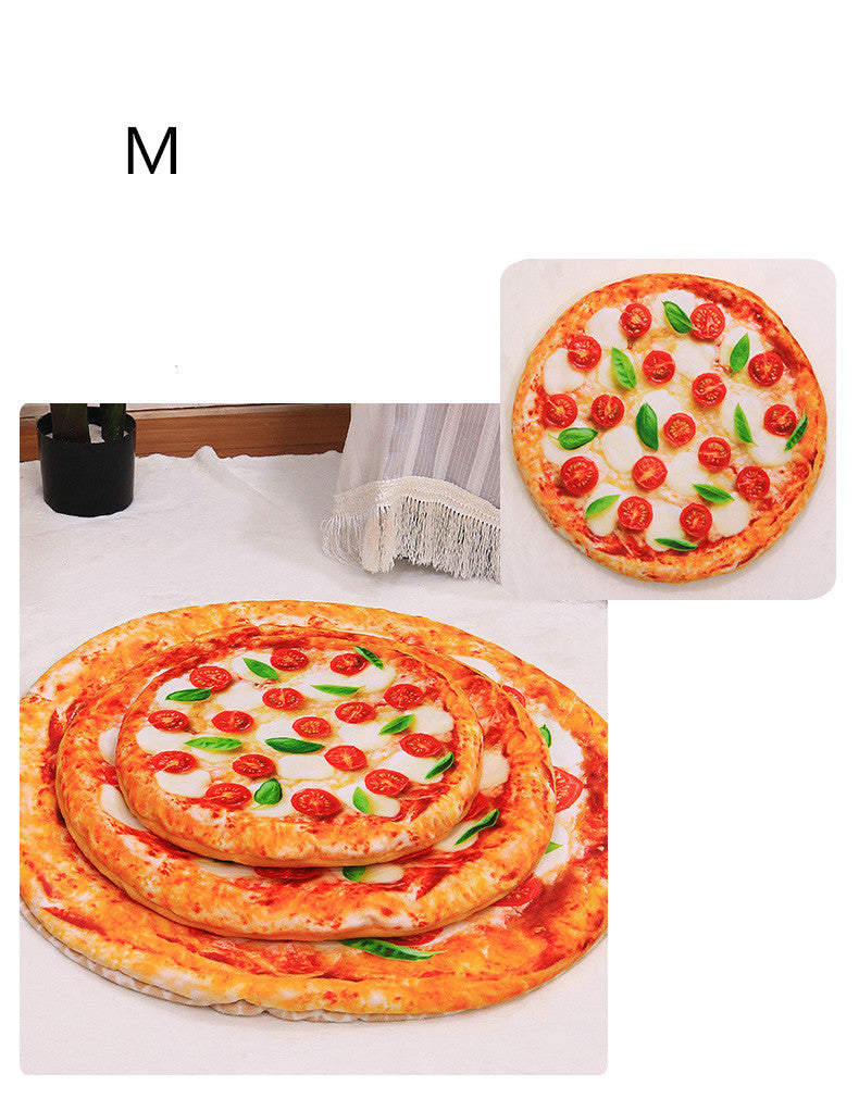 Simulation 3D Pizza Avocado Omelette Pet Warm Blanket Mat Bed Soft Thickened