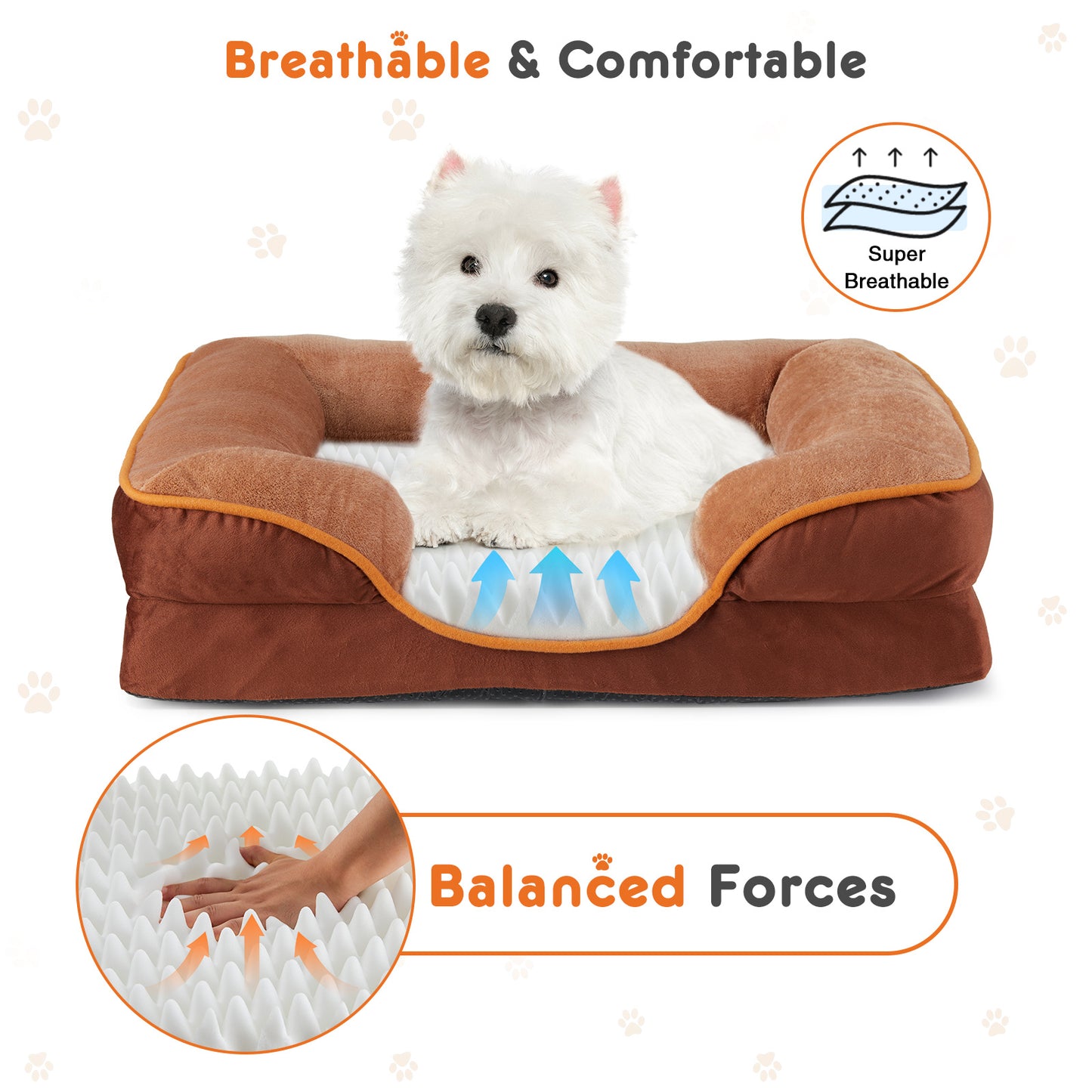 Orthopedic Memory Foam Pet Bed – Small Dogs & Cats