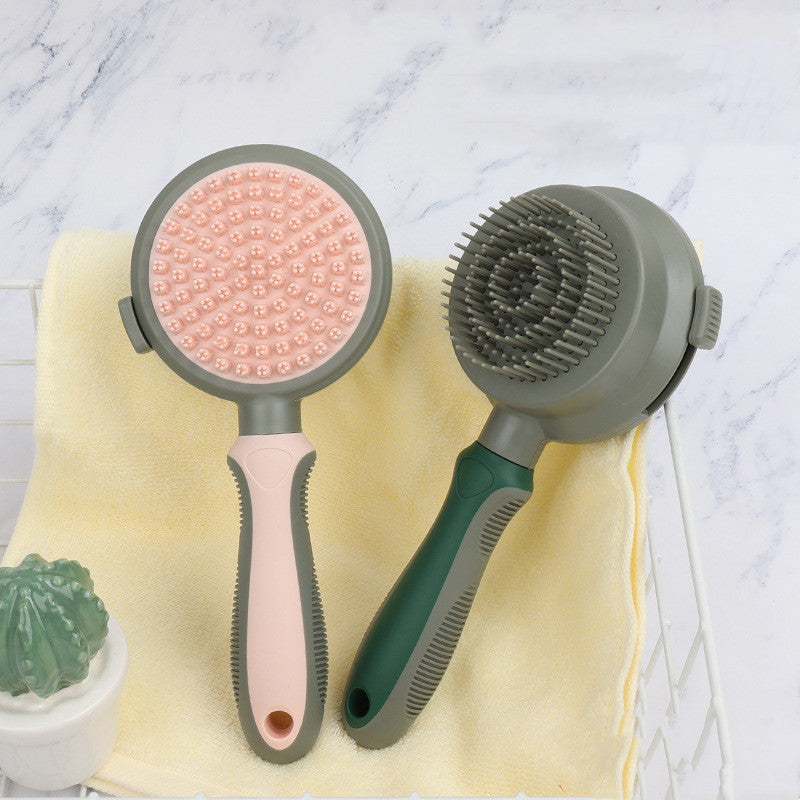 Self-Cleaning Pet Hair Removal Brush – Double-Sided Comb