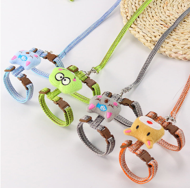 Adjustable I-Shaped Cat Harness – Pet Walking Chest Strap