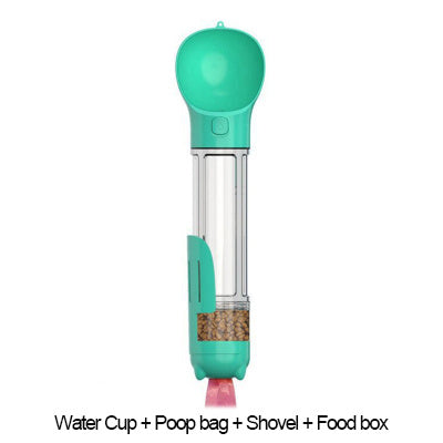 3-in-1 Portable Dog Water Bottle – Feeder & Waste Bag Holder