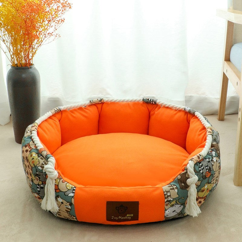 Four Seasons Large Dog Bed – Removable & Washable Kennel