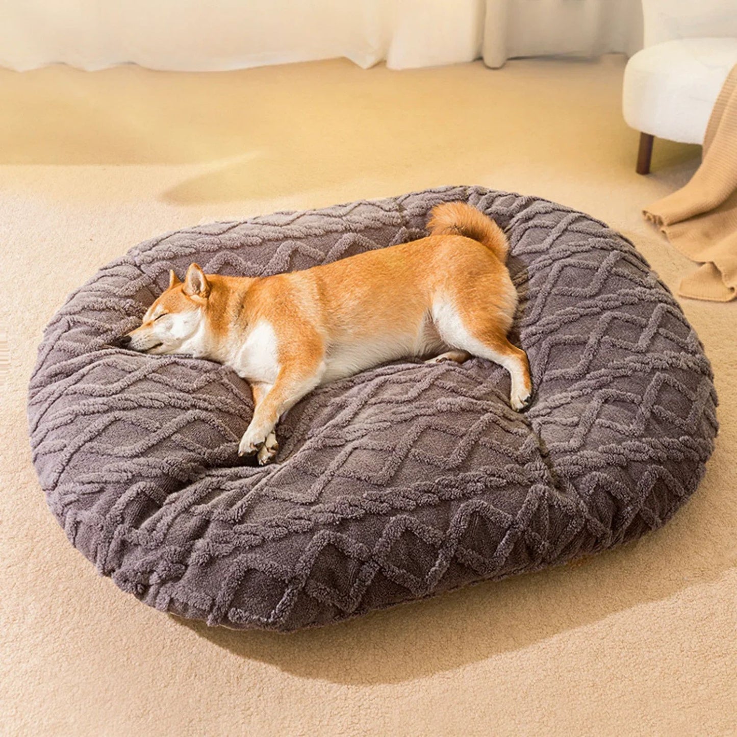 Dog Bed for Large, Medium & Small Dogs – Soft Non-Slip Calming Mat