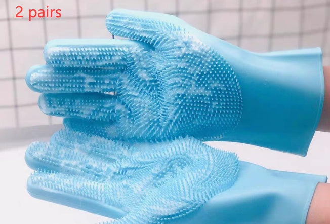 Silicone Pet Grooming Glove – Dog & Cat Bath Brush and Hair Remover