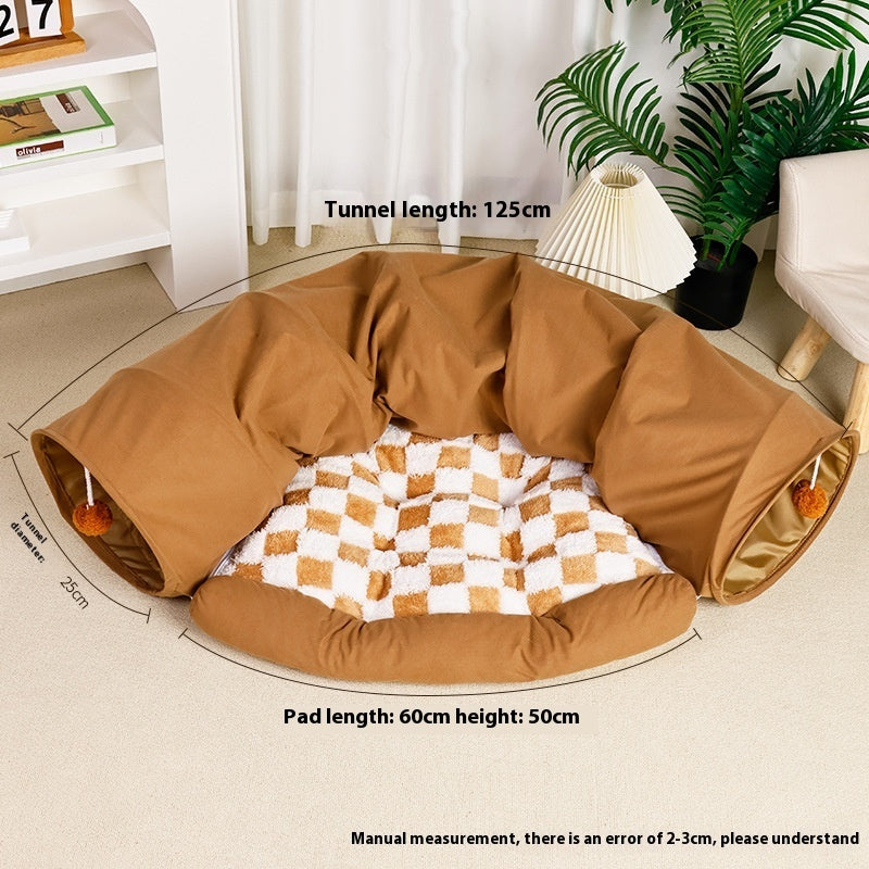 Warm Cat Bed with Toy – Cozy Security Nest for Cats & Kittens