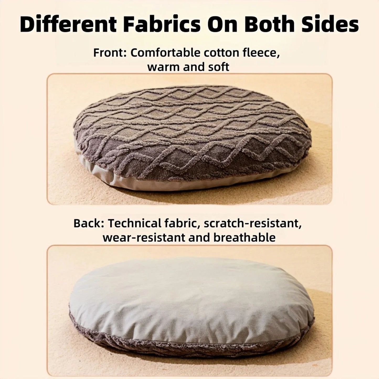 Dog Bed for Large, Medium & Small Dogs – Soft Non-Slip Calming Mat
