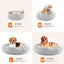 24" Round Fluffy Cat Bed – Anti-Slip Plush for Pets Up to 25 lbs