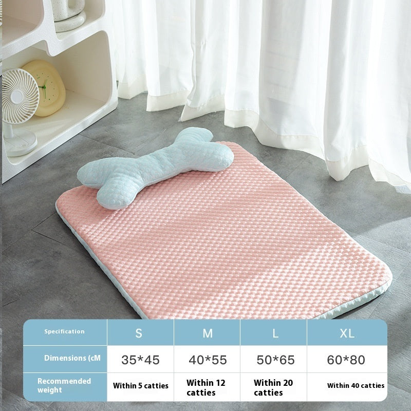 Breathable Cooling Dog Bed – Washable Summer Sleeping Mat for Pets