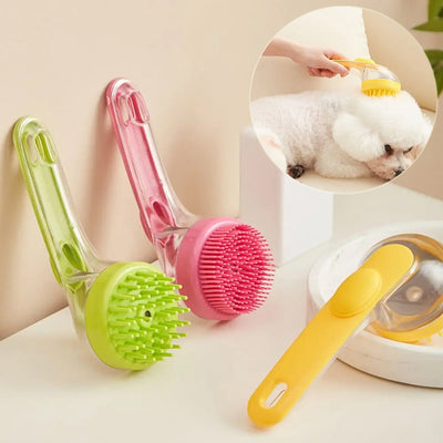 Long Handle Pet Bath Brush – Grooming Comb