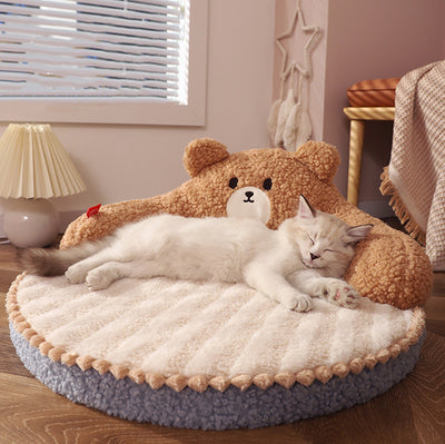 Winter Pet Bed Cat Sleeping Nest Warm Dog and Cat House for Indoor Use