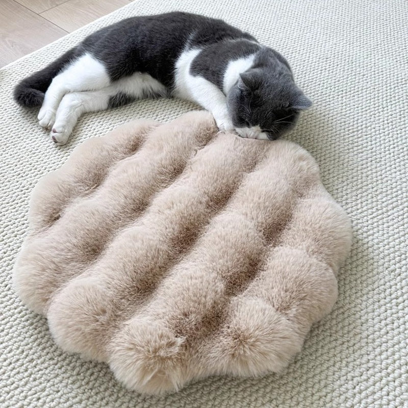 Plush Round Pet Bed – Warm Autumn & Winter Sleeping Pad