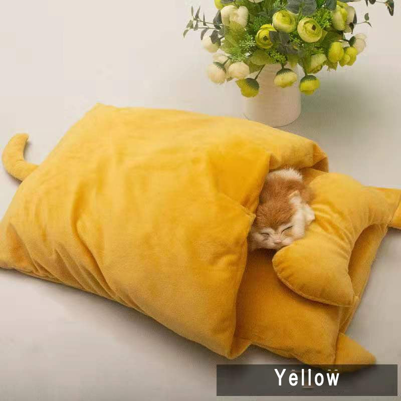 Winter Warm Cat Sleeping Bag – Japanese Style Cozy Pet Nest