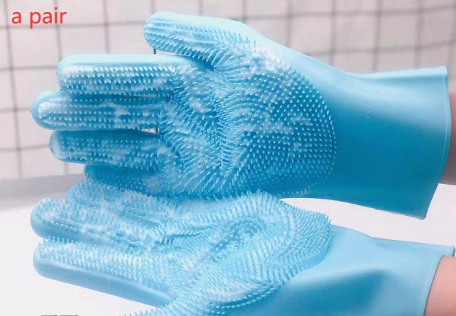 Silicone Pet Grooming Glove – Dog & Cat Bath Brush and Hair Remover