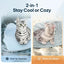 Summer Cooling Pet Mat – Cat & Dog Ice Pad with Ginkgo Leaf Design