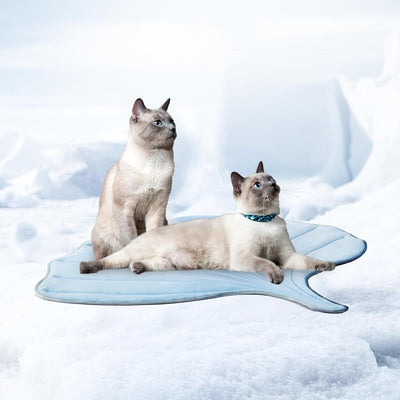 Summer Cooling Pet Mat – Cat & Dog Ice Pad with Ginkgo Leaf Design