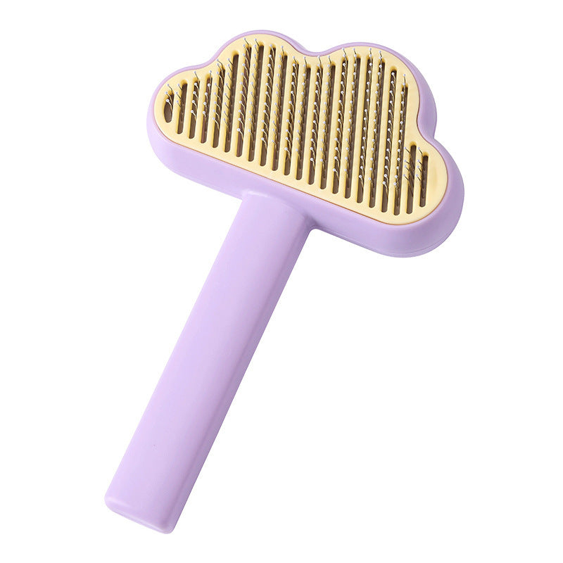 Self-Cleaning Pet Needle Comb – Hair Remover Brush