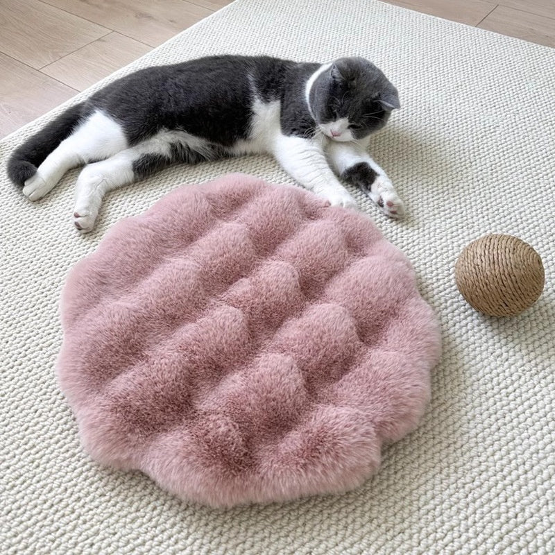 Plush Round Pet Bed – Warm Autumn & Winter Sleeping Pad