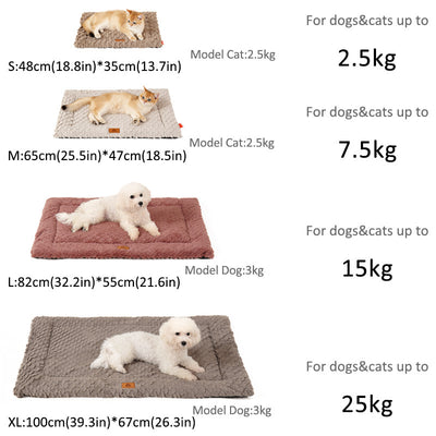 PV Wool Pet Cushion – Fish Scale Pattern Bed for Cats & Dogs