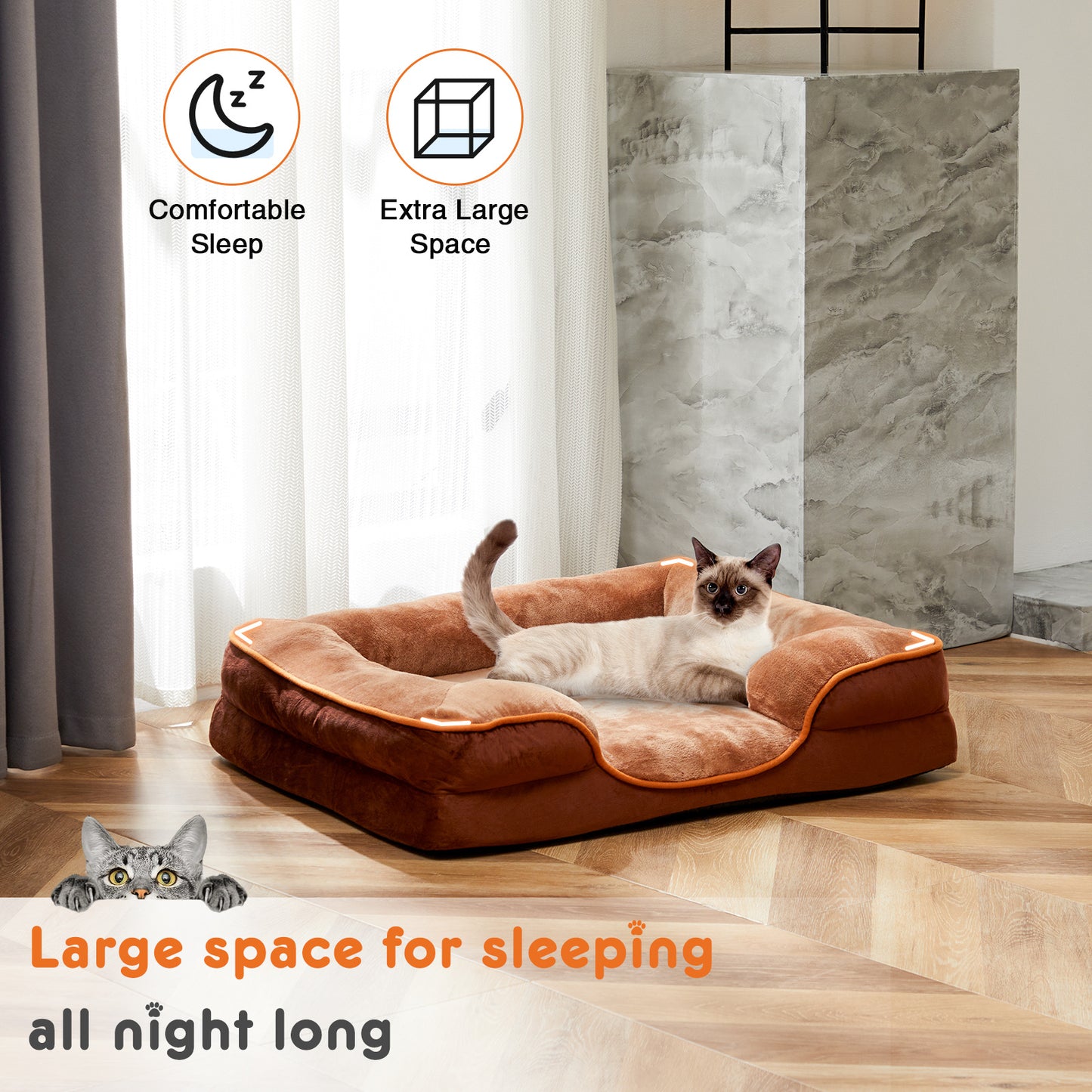 Orthopedic Memory Foam Pet Bed – Small Dogs & Cats