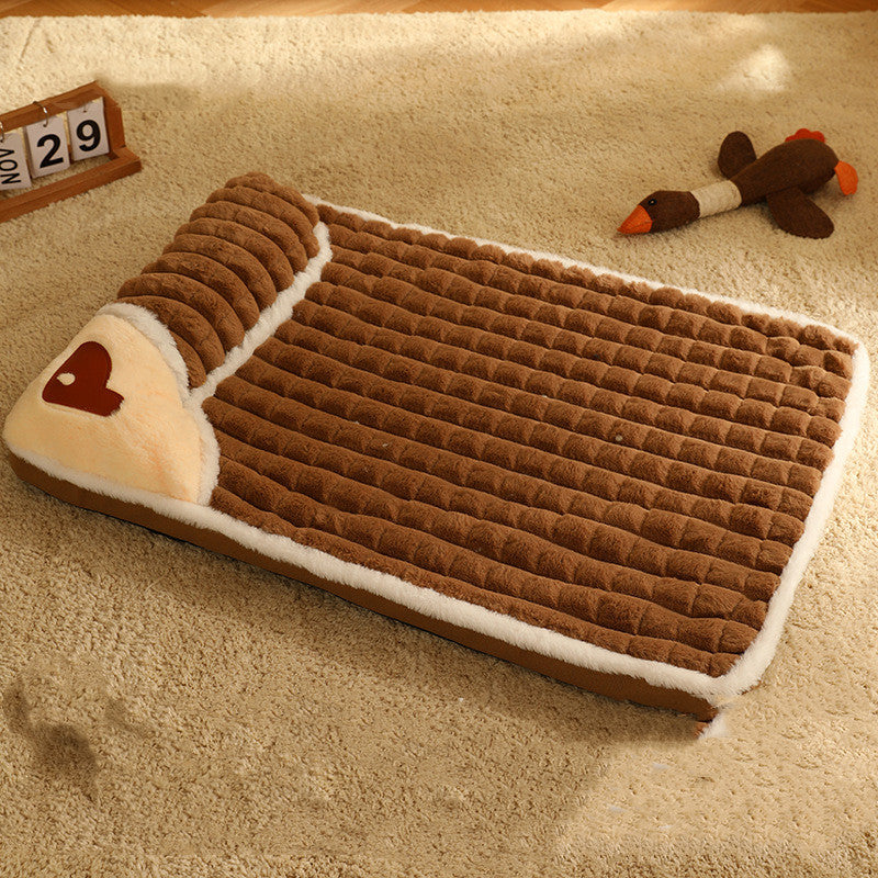 Thickened Cotton Pet Cushion – Warm & Comfortable Sleeping Bed