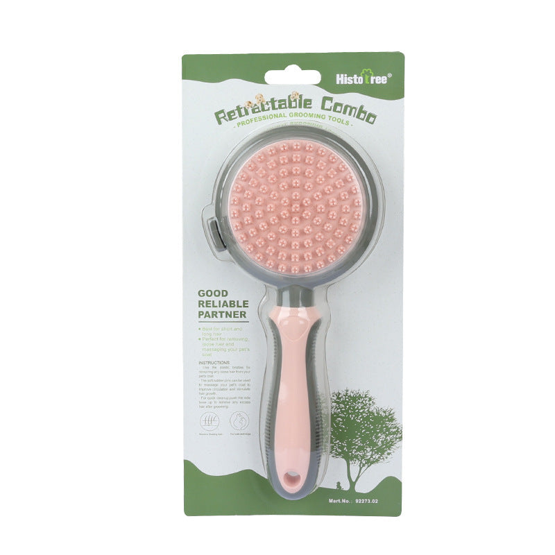 Self-Cleaning Pet Hair Removal Brush – Double-Sided Comb