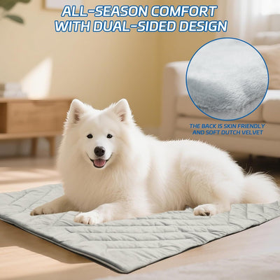 Portable Cooling Pet Mat – Washable Summer Blanket for Cats & Dogs