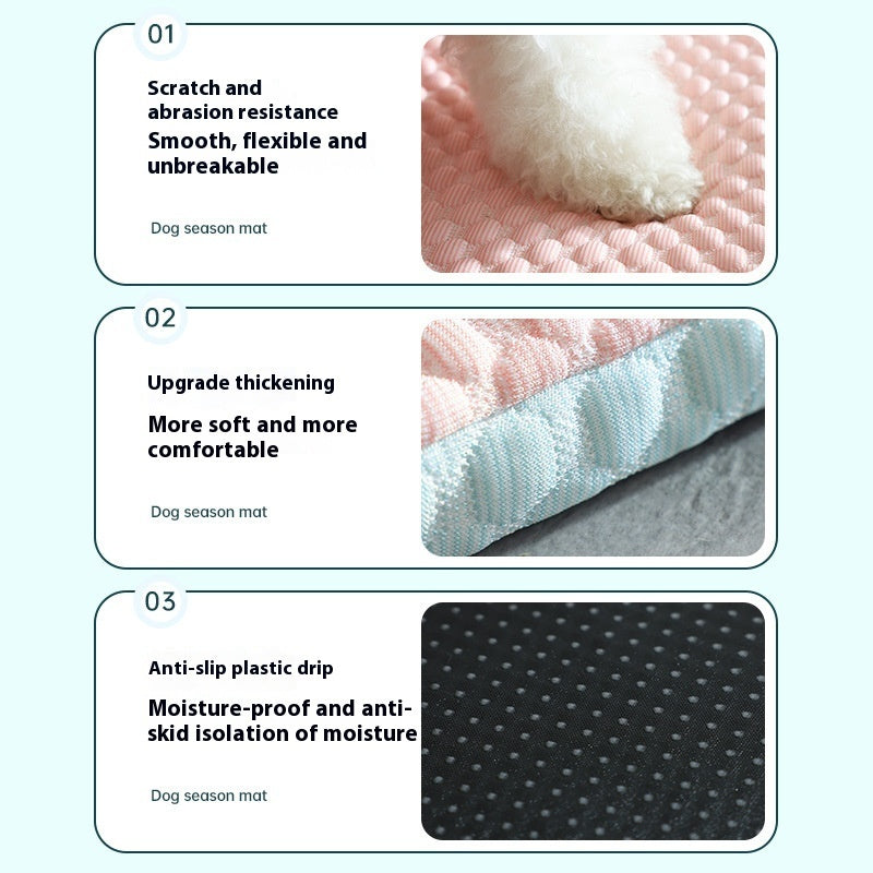 Breathable Cooling Dog Bed – Washable Summer Sleeping Mat for Pets