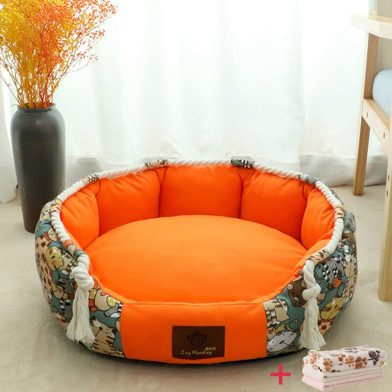 Four Seasons Large Dog Bed – Removable & Washable Kennel