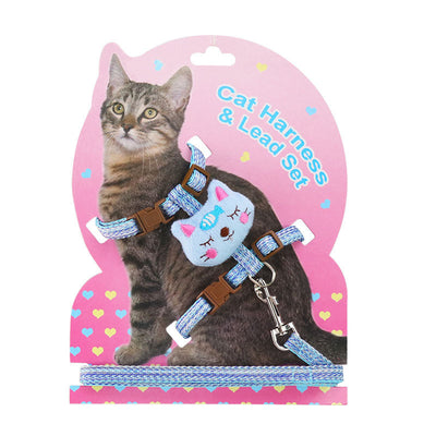 Adjustable I-Shaped Cat Harness – Pet Walking Chest Strap
