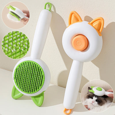 Self-Cleaning Pet Hair Remover Brush – Grooming Comb
