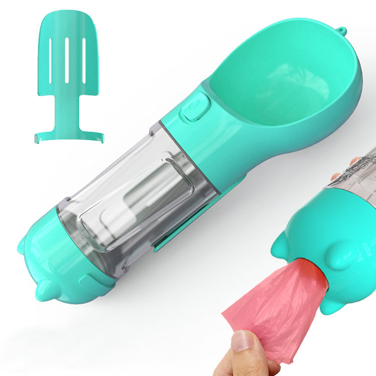 3-in-1 Portable Dog Water Bottle – Feeder & Waste Bag Holder