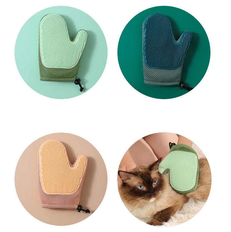 2-in-1 Pet Hair Removal Gloves – Grooming & Deshedding for Cats & Dogs