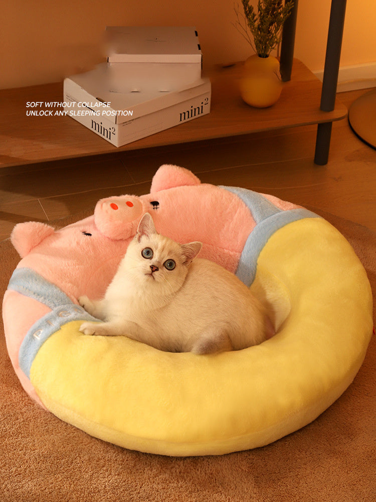 All-Season Cat Bed – Warm Winter Sleeping House & Mat for Kittens