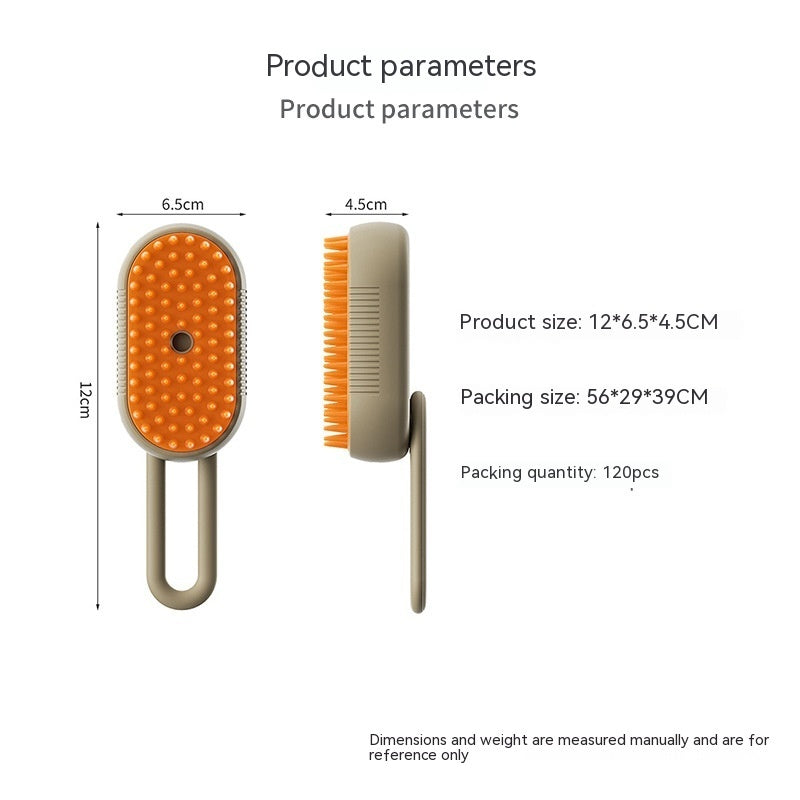 3-in-1 Steamy Pet Brush – Electric Grooming & Hair Removal