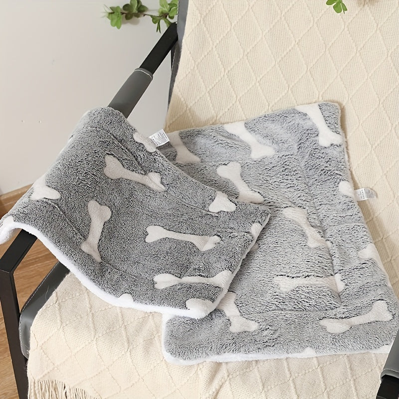Self-Warming Pet Bed Mat – Reversible Fleece Crate Pad