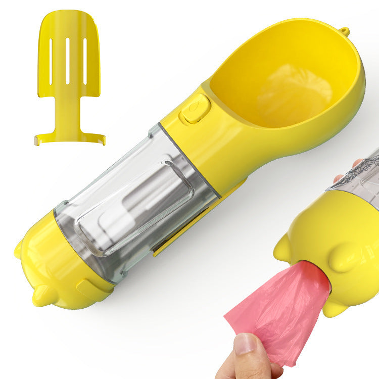 3-in-1 Portable Dog Water Bottle – Feeder & Waste Bag Holder